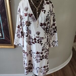 Spartina NEW  449 Alisa Wrap Dress Parade Floral Vine In Xl